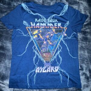 Marvel Blue 'Raise Your Hammer' Kids Tee